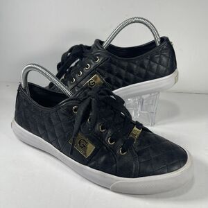 G by GUESS Women's Black Quilted Lace-Up Sneakers - Size 8.5M